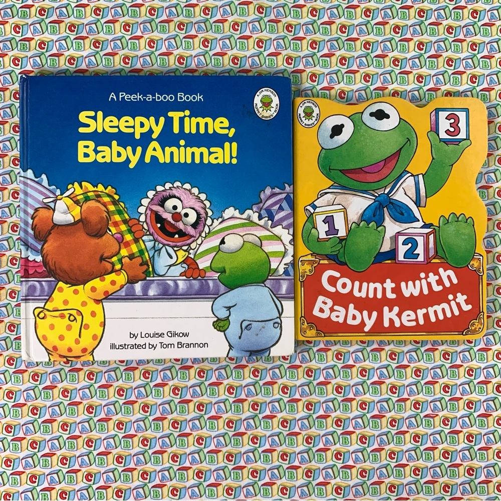 Jim Henson Muppet Babies with Baby Animal and Kermit Board Books.